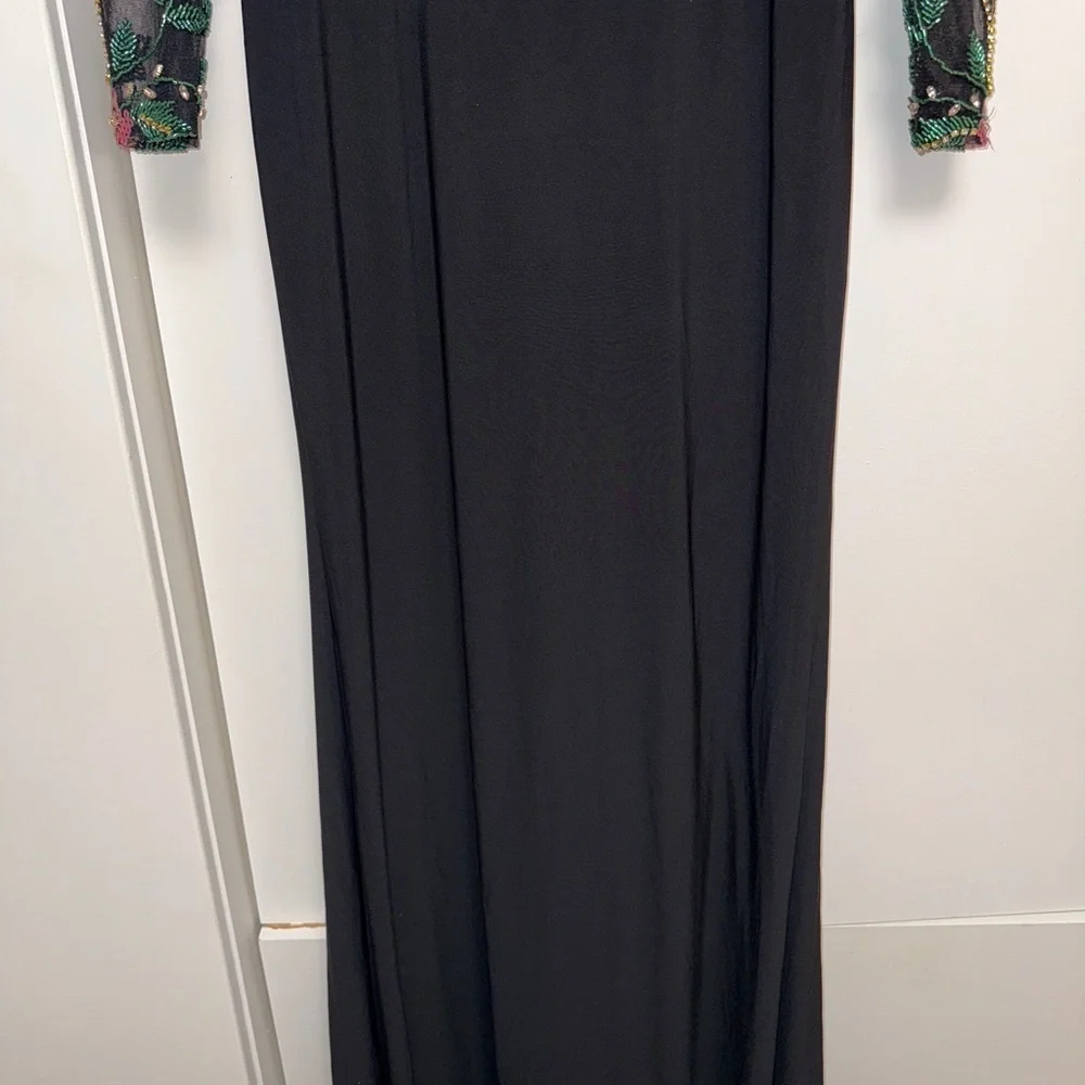 NWT | Mac Duggal 67870 Beaded Illusion High Neck Trumpet Gown Size 4 - Picture 7 of 14